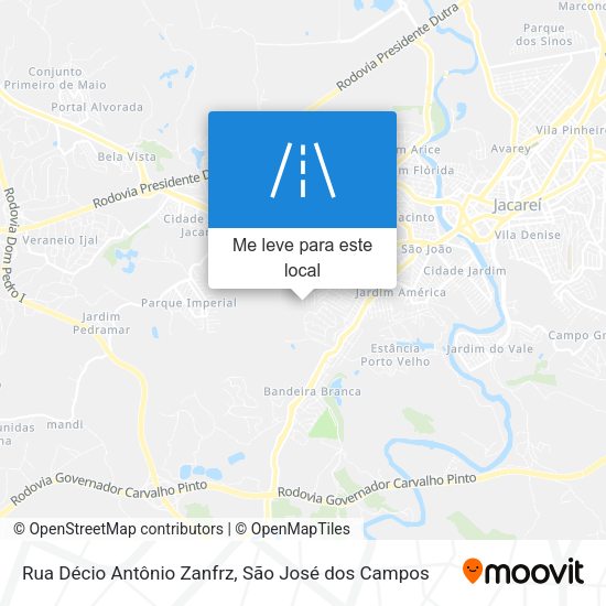 Rua Décio Antônio Zanfrz mapa