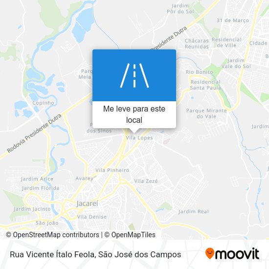 Rua Vicente Ítalo Feola mapa
