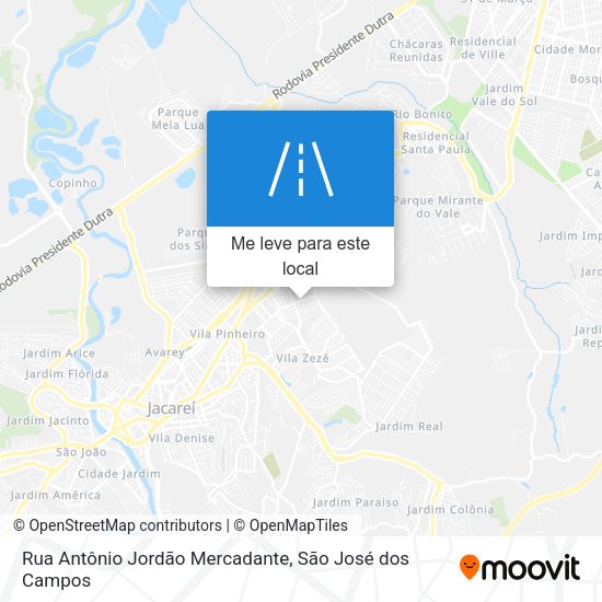 Rua Antônio Jordão Mercadante mapa