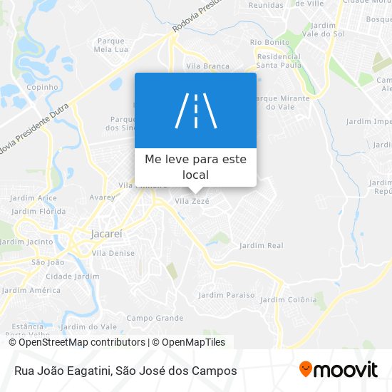 Rua João Eagatini mapa