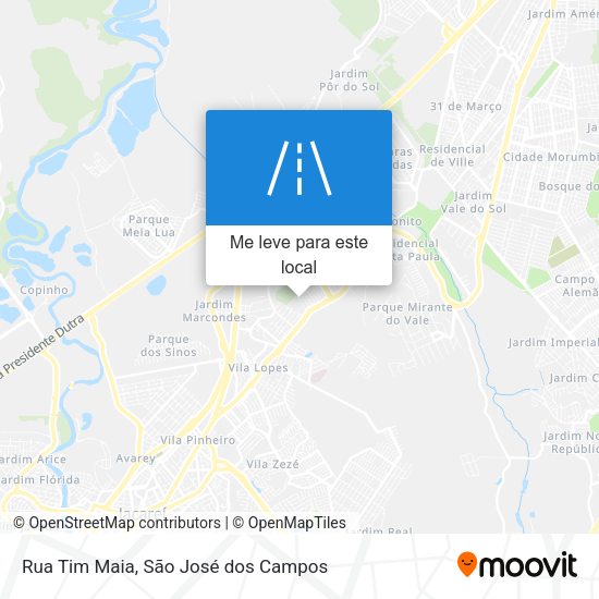 Rua Tim Maia mapa
