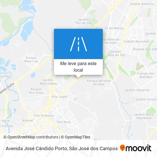 Avenida José Cândido Porto mapa