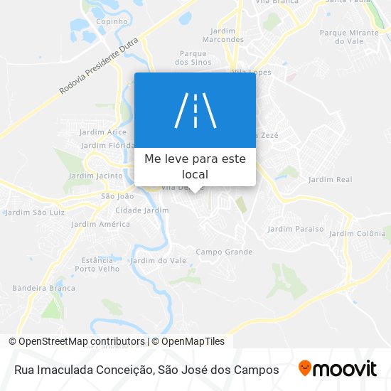 Rua Imaculada Conceição mapa