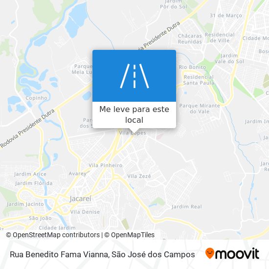 Rua Benedito Fama Vianna mapa