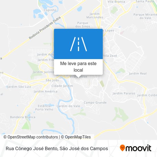 Rua Cônego José Bento mapa