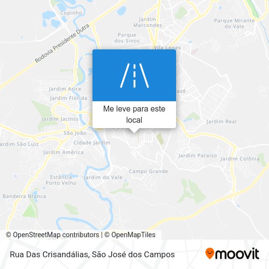 Rua Das Crisandálias mapa