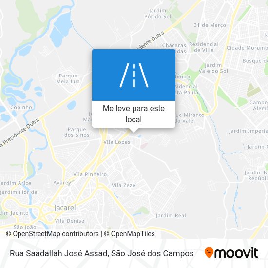 Rua Saadallah José Assad mapa