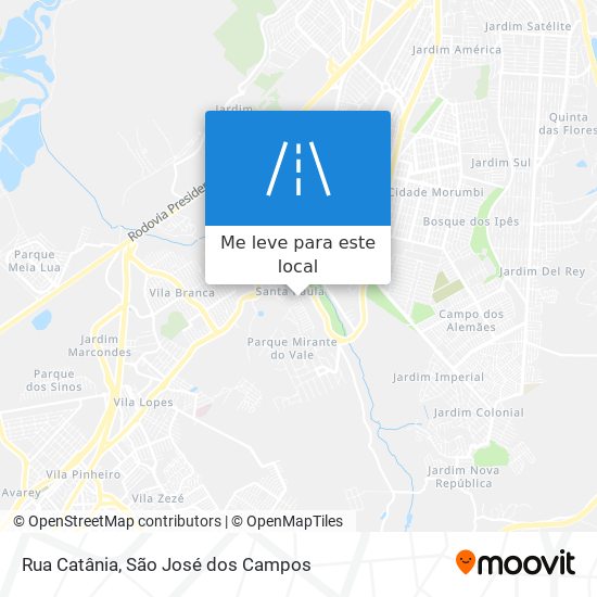 Rua Catânia mapa