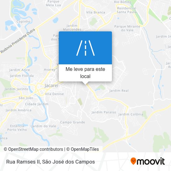 Rua Ramses II mapa
