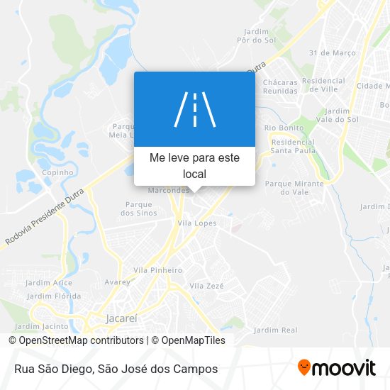 Rua São Diego mapa