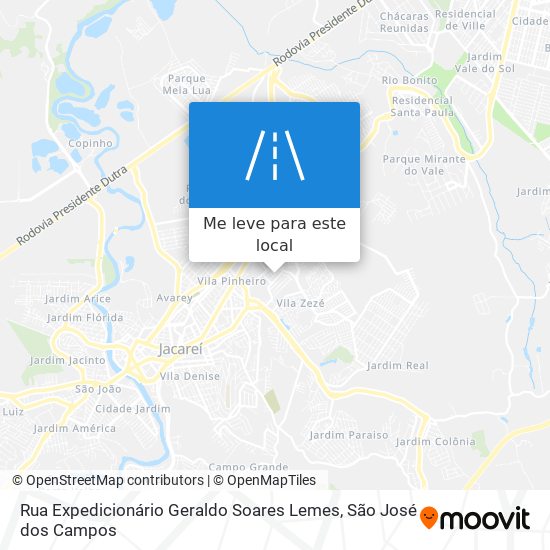 Rua Expedicionário Geraldo Soares Lemes mapa