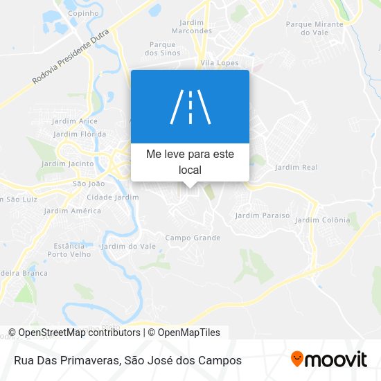 Rua Das Primaveras mapa