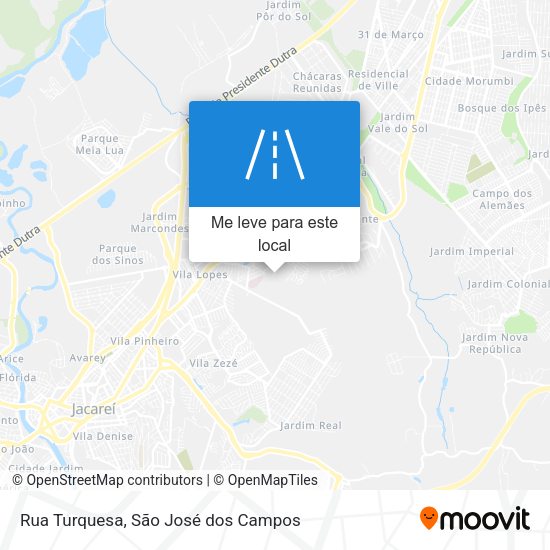 Rua Turquesa mapa
