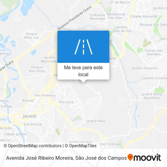 Avenida José Ribeiro Moreira mapa