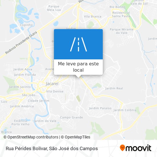 Rua Pérides Bolívar mapa