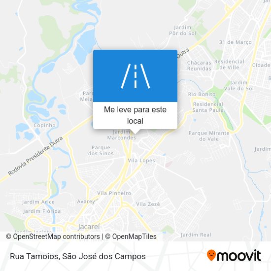 Rua Tamoios mapa