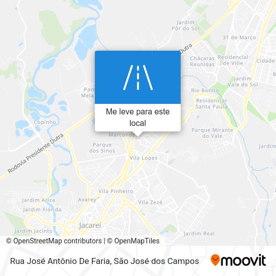 Rua José Antônio De Faria mapa