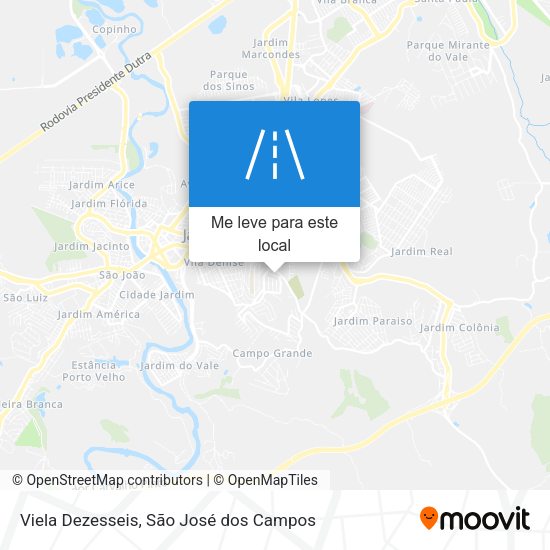Viela Dezesseis mapa