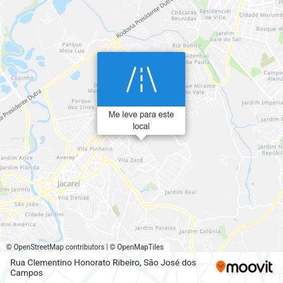 Rua Clementino Honorato Ribeiro mapa