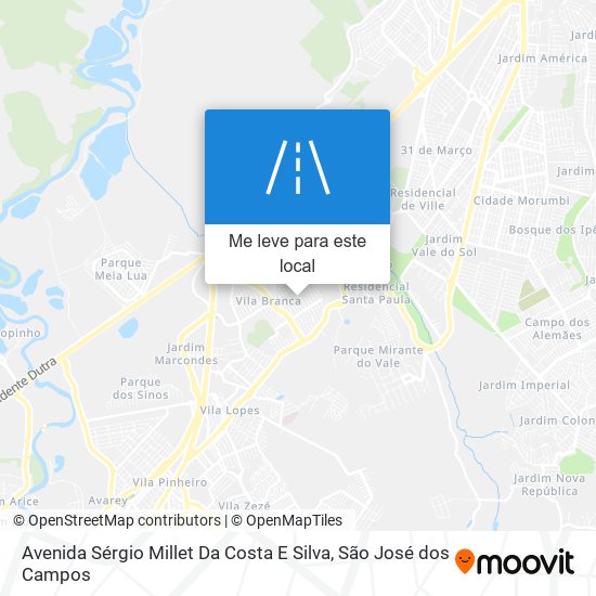 Avenida Sérgio Millet Da Costa E Silva mapa