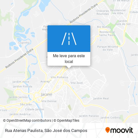 Rua Atenas Paulista mapa