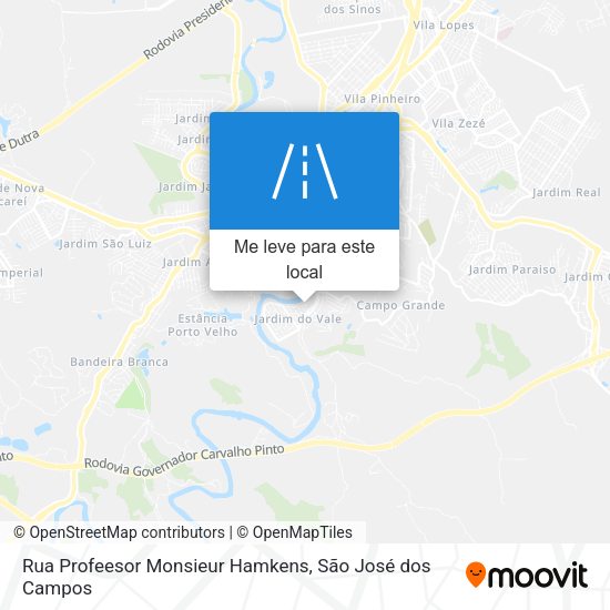 Rua Profeesor Monsieur Hamkens mapa