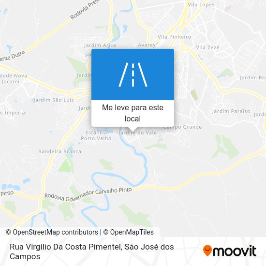 Rua Virgílio Da Costa Pimentel mapa