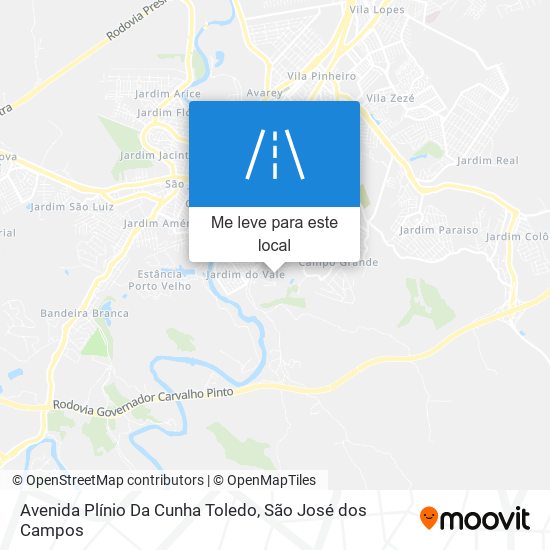 Avenida Plínio Da Cunha Toledo mapa
