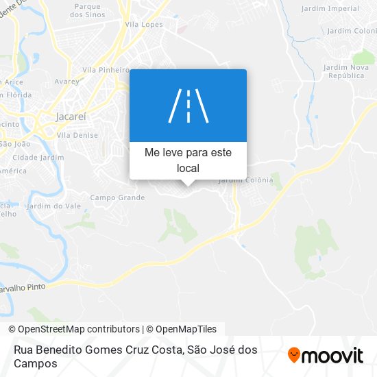Rua Benedito Gomes Cruz Costa mapa