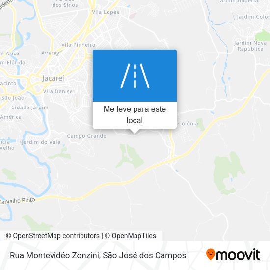 Rua Montevidéo Zonzini mapa