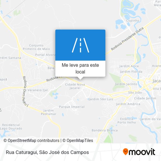 Rua Caturagui mapa