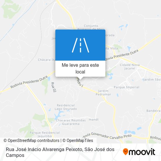 Rua José Inácio Alvarenga Peixoto mapa