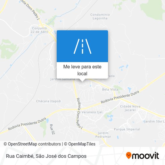 Rua Caimbé mapa