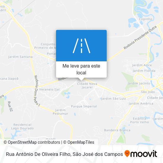 Rua Antônio De Oliveira Filho mapa