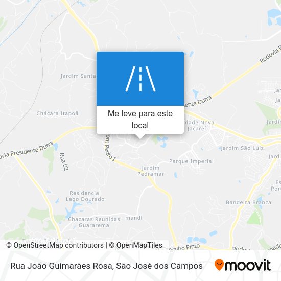 Rua João Guimarães Rosa mapa