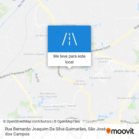 Rua Bernardo Joaquim Da Silva Guimarães mapa