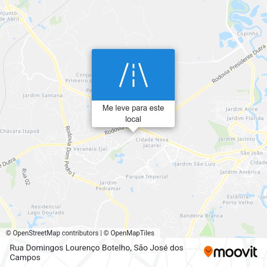 Rua Domingos Lourenço Botelho mapa