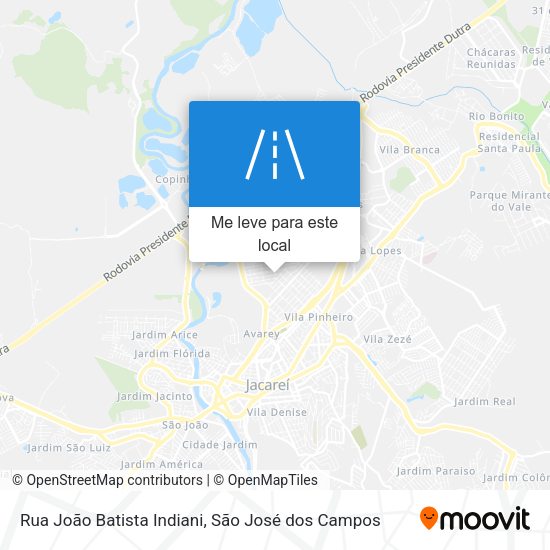 Rua João Batista Indiani mapa