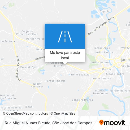 Rua Miguel Nunes Bicudo mapa