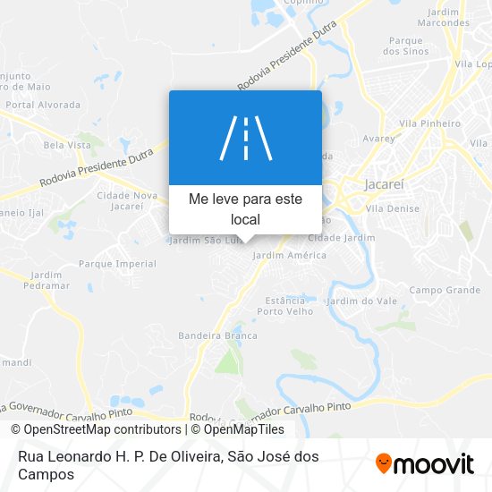 Rua Leonardo H. P. De Oliveira mapa