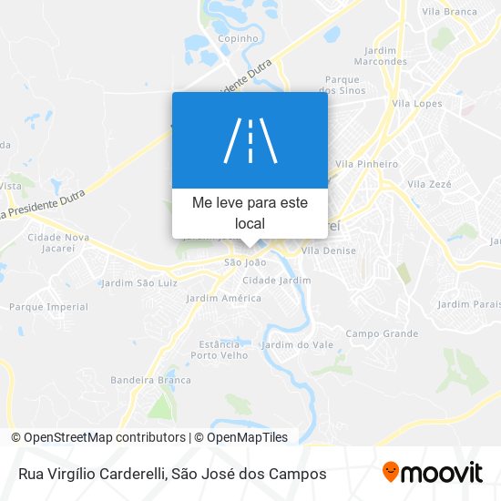 Rua Virgílio Carderelli mapa