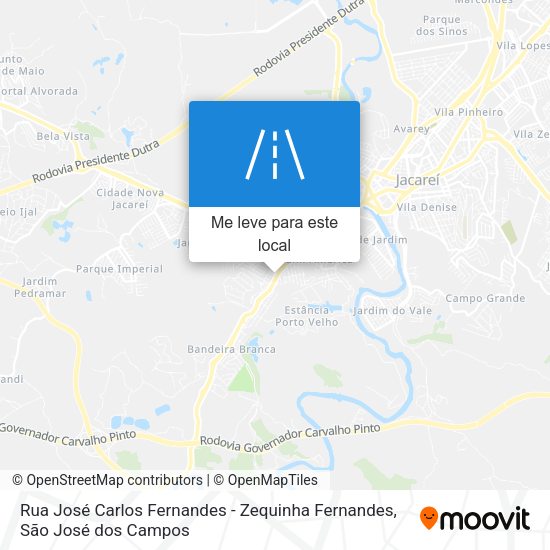 Rua José Carlos Fernandes - Zequinha Fernandes mapa