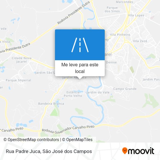 Rua Padre Juca mapa