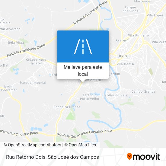 Rua Retorno Dois mapa