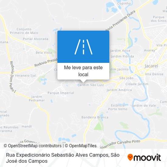 Rua Expedicionário Sebastião Alves Campos mapa