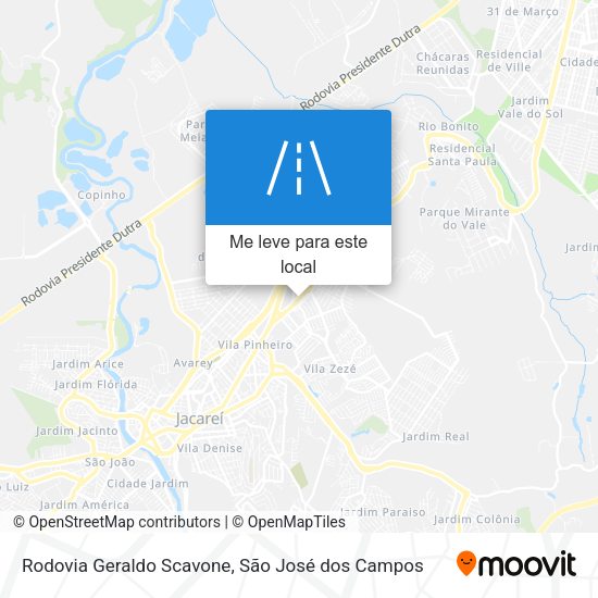 Rodovia Geraldo Scavone mapa