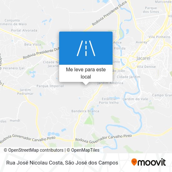 Rua José Nicolau Costa mapa