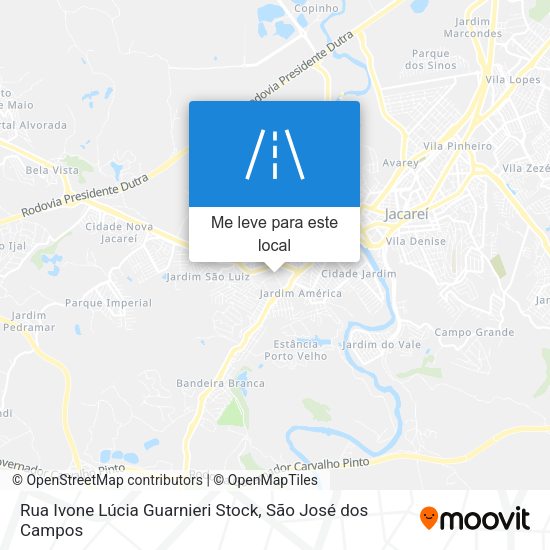 Rua Ivone Lúcia Guarnieri Stock mapa