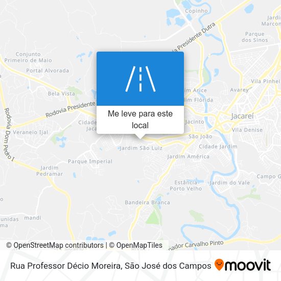Rua Professor Décio Moreira mapa
