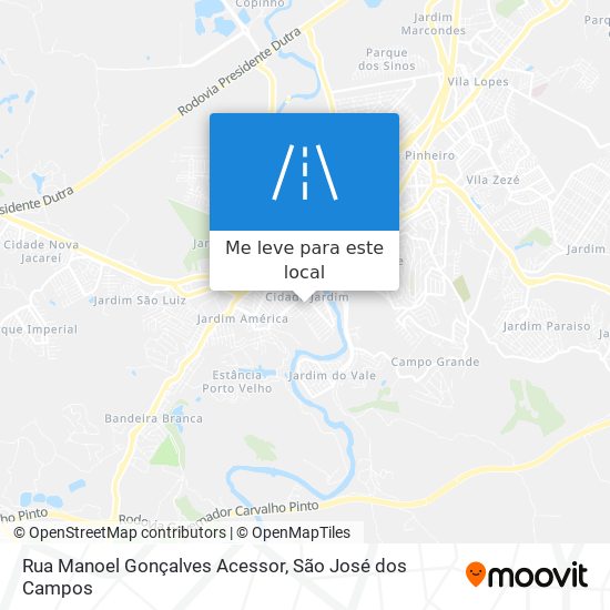 Rua Manoel Gonçalves Acessor mapa